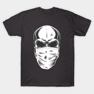 Masked Skull Design T-Shirt